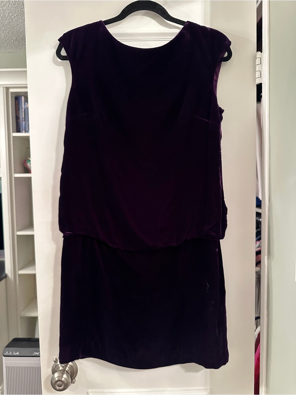 Ralph Lauren Sleeveless Velvet Mini Dress in Deep Plum